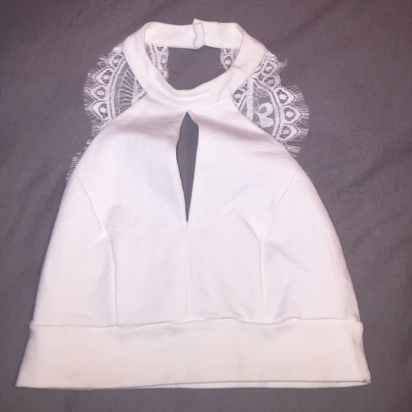 Lace Back Crop Top