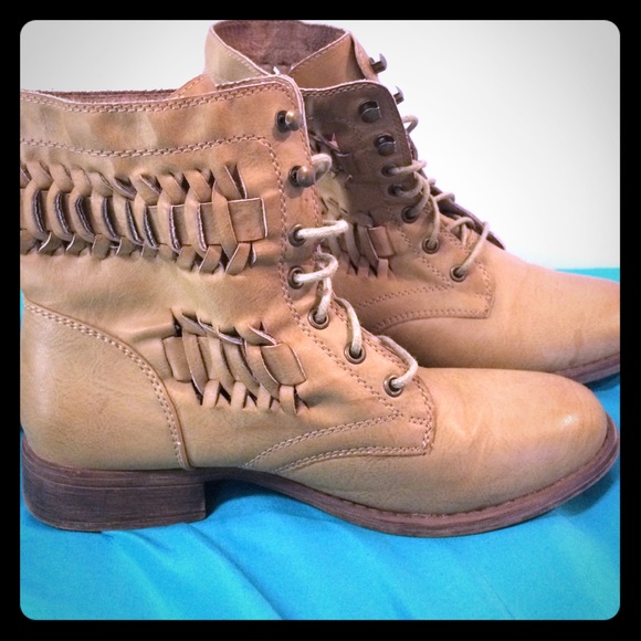 Tan booties