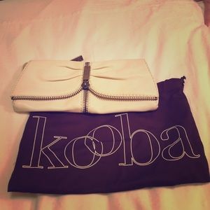 Beige leather Kooba bag with dust