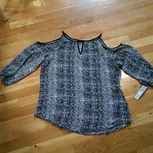 Apt. 9 never worn shirt, open shoulder,  3/4sleeve