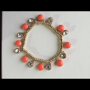 New orange gold and rhinestone bracelet