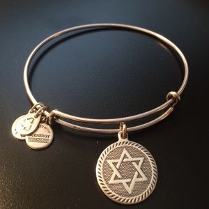 ALEX AND ANI Star of David silver bangle