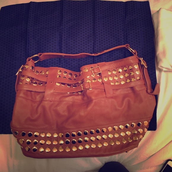 Rebecca Minkoff camel studded tote