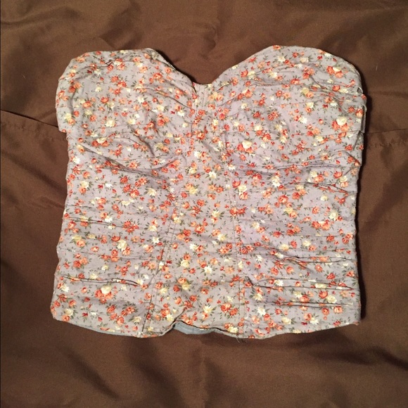 Urban outfitters floral Bustier crop top