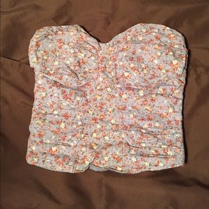 Urban outfitters floral Bustier crop top
