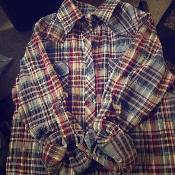 Checkered button up long sleeve