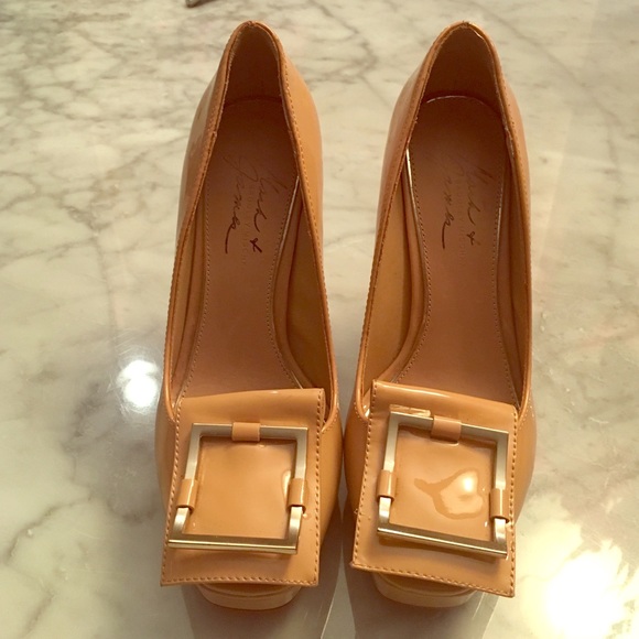 Patten leather shoes