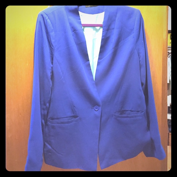 Dorie collarless blazer