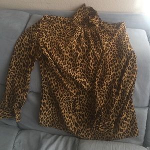 Vintage Animal Print Blouse