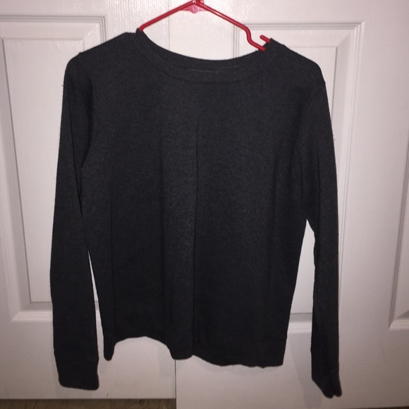 Charcoal grey pull over sweat shirt