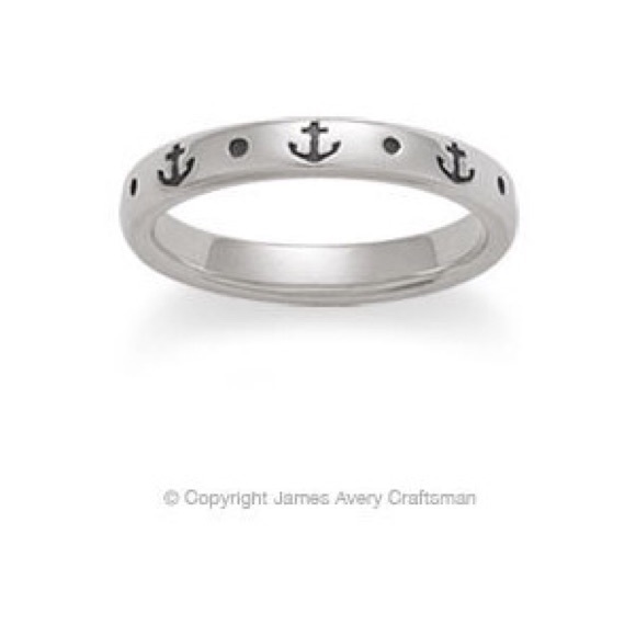 James Avery Anchor stack ring
