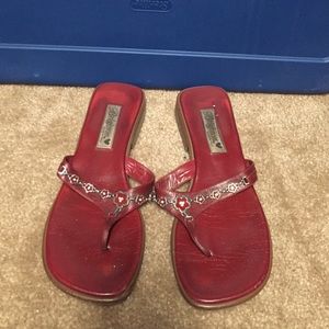 Fun red sandals by Brighton