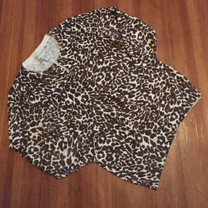 Animal Print 3/4 Sleeve Cardigan