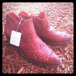 Zara Basic Vintage Red Boots
