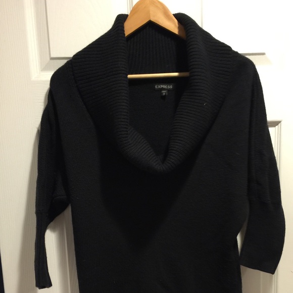 Black Cowl Neck Express sweater