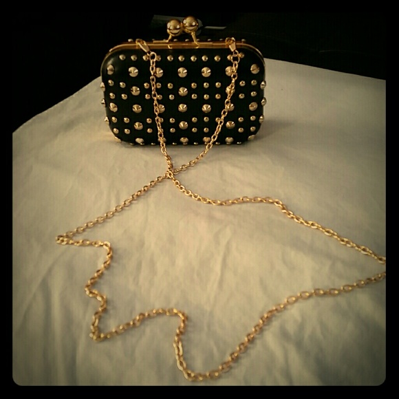 Gold Studded Clutch