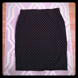 Black & white small polka dot skirt