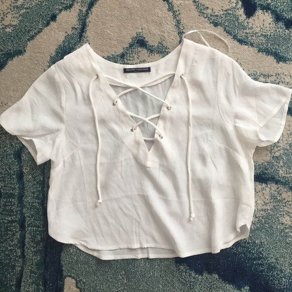 Brandy Melville Lace Up Top