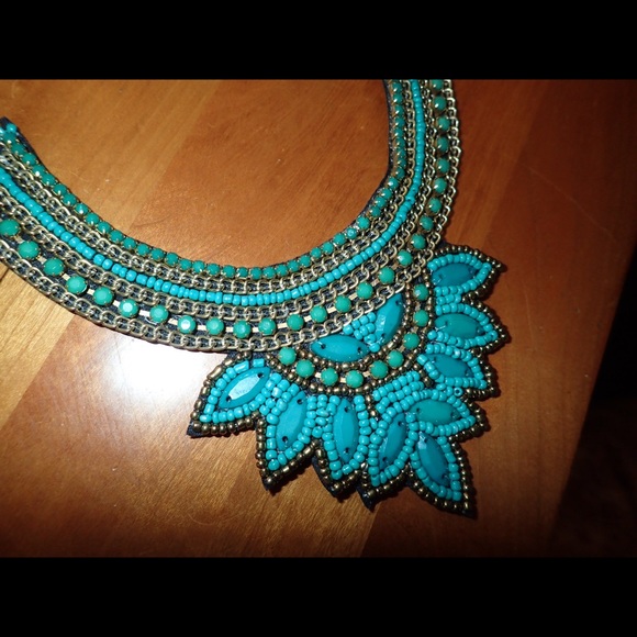 Gorgeous beaded "bib" necklace