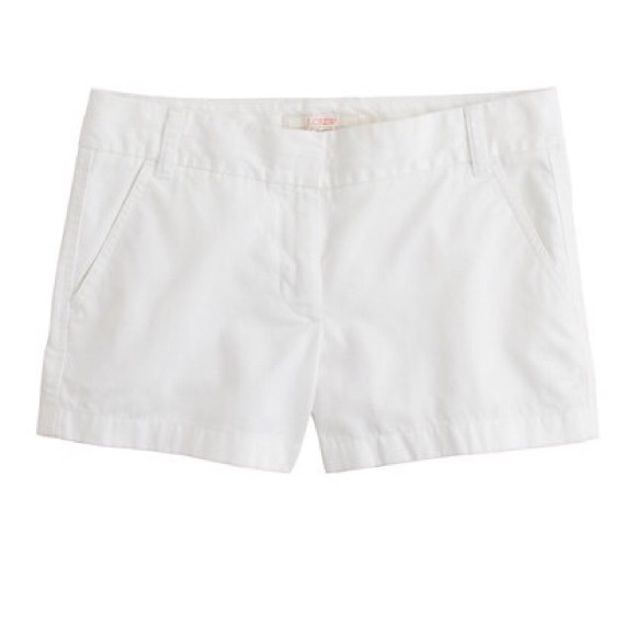 J.Crew 3" inch White Chino Shorts