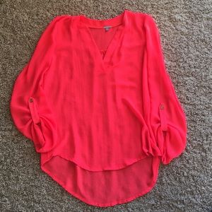 Sheer bright happy pink shirt