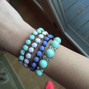 All 4 bracelets for sale. Pretty pastels.
