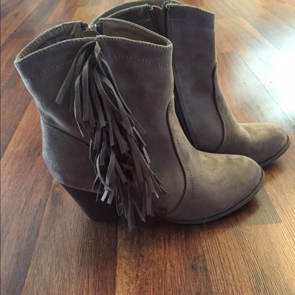Taupe ankle booties