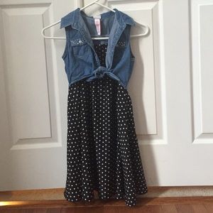 Black and white polka dot dress