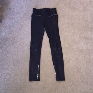 RTA 100% lambskin stretch leather jeans.