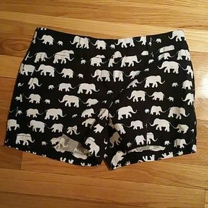 Elephant print shorts