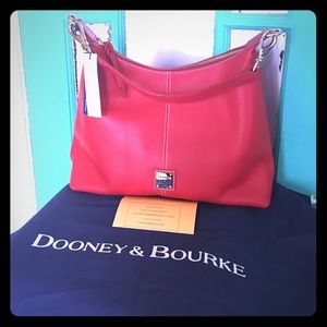 Dooney & Bourke Red Leather Juliette Hobo Bag