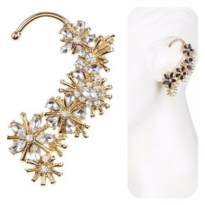 Clear Swarovski Gold Plated Earcuff