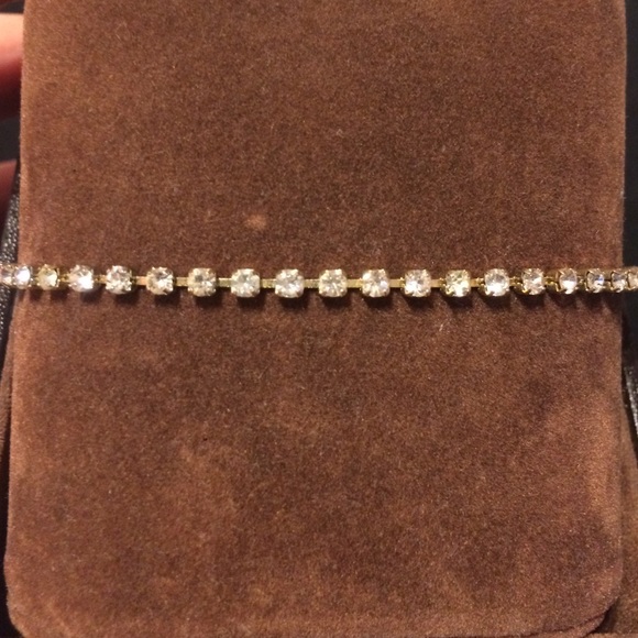 Silver diamond studded bracelet