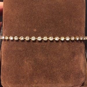 Silver diamond studded bracelet