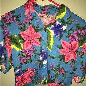 tropical cropped top