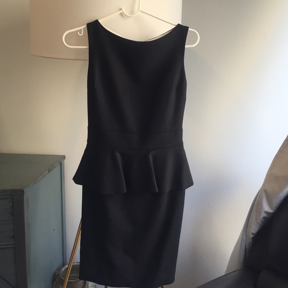 Alice + Olivia black peplum dress xs