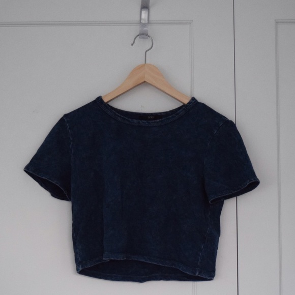 F21 Washed Crop Top