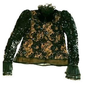 Vintage Yves Saint Laurent Victorian lace top