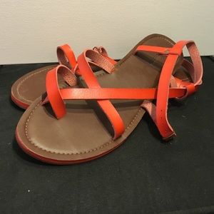 Orange sandals