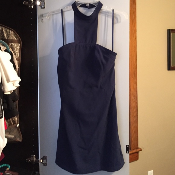 Navy blue high neck dress, size 10