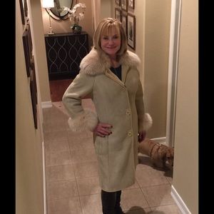 COACH Lamb Shearling with Fox Fur trim coat