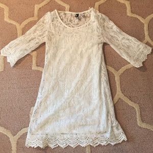 Beautiful white crochet dress!