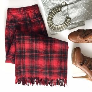 Woolrich Skirts - Woolrich red plaid wool fringed blanket skirt Woolrich Skirts - Woolrich red plaid wool fringed blanket skirt