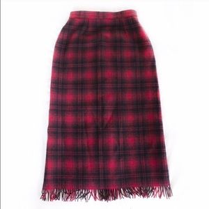 Woolrich Skirts - Woolrich red plaid wool fringed blanket skirt Woolrich Skirts - Woolrich red plaid wool fringed blanket skirt