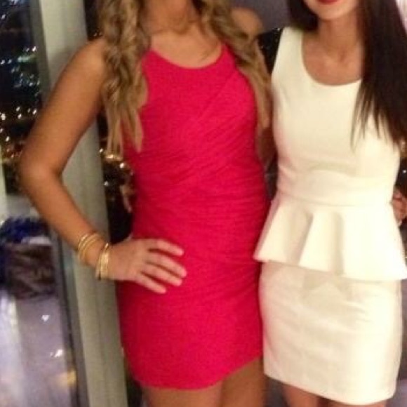 Silence and noise pink dress with backless detail