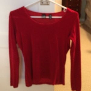 Gap Velvet Red Top