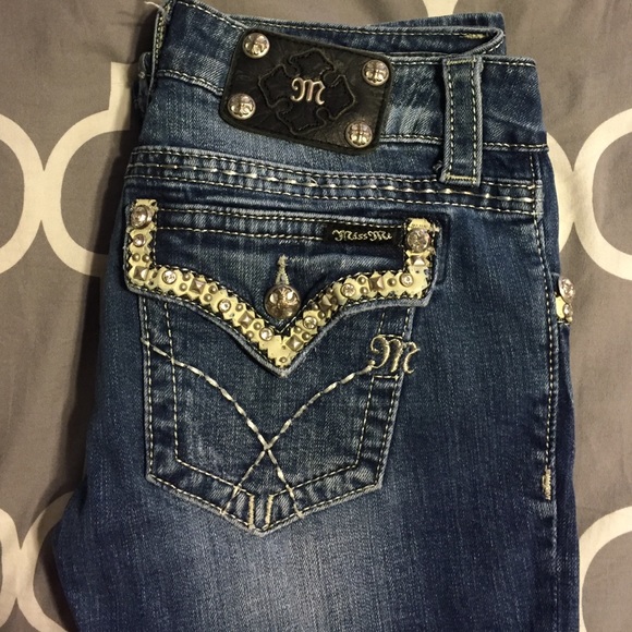 Dark wash Miss Me's. Boot Cut.