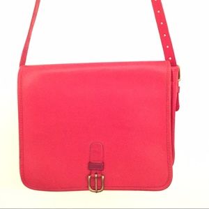 Vintage 80's red Coach shoulder bag.