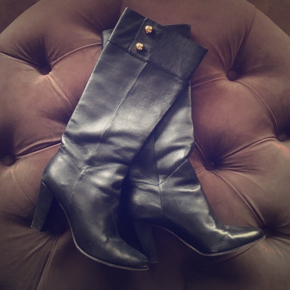 Kate Spade Black Leather Boots