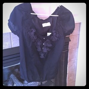 NWT Abercrombie & Fitch Navy Blouse